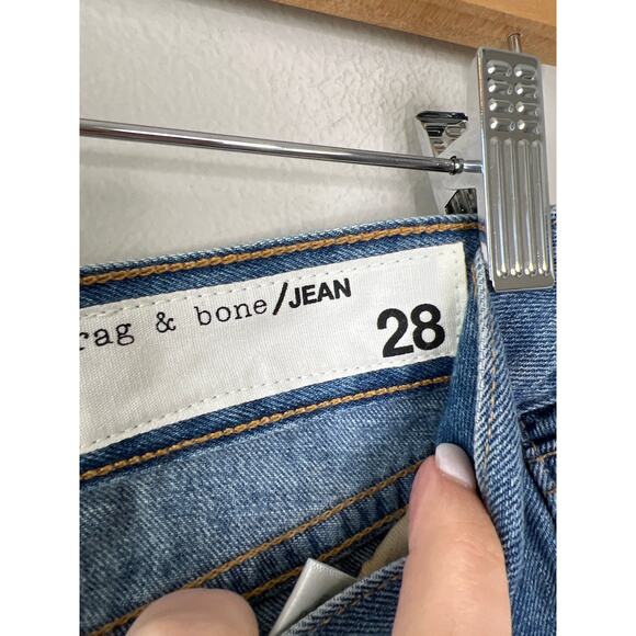 NEW Rag & Bone Tully Cut Off Frayed Hem Button Zip Jean Denim Shorts Blue - Picture 5 of 8